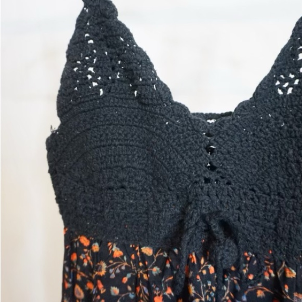 Farm New with Tag crochet top floral dress